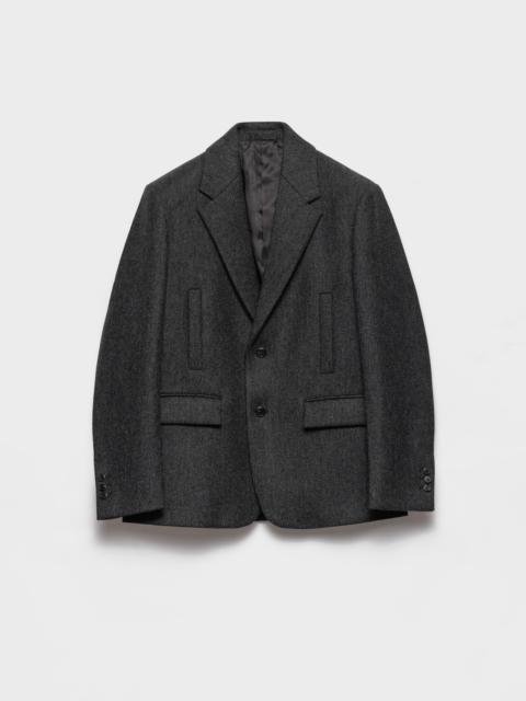Single-breasted wool jacket