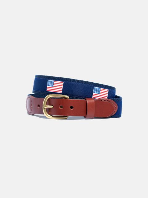 MADE-IN-USA AMERICAN FLAG MOTIF BELT