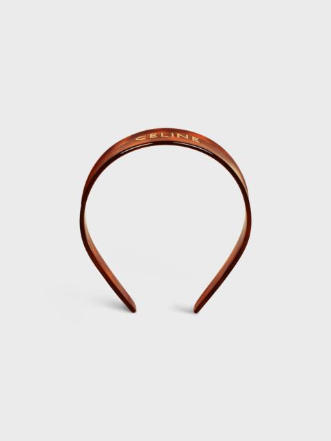 Celine Headband in Blond Havana Acetate and Brass with Gold finish
