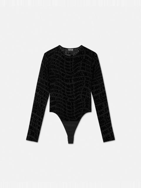 Liquify Logomania Flock Bodysuit