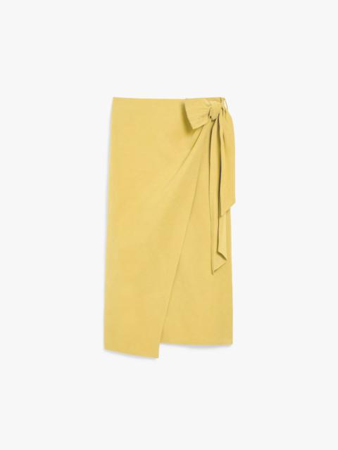 TEQUILA Linen and silk twill skirt