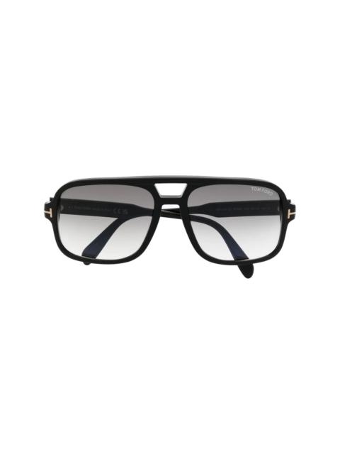 pilot-frame tinted sunglasses