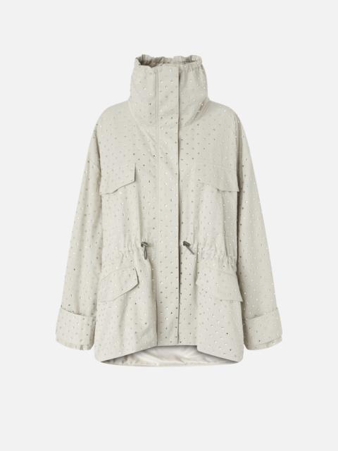 PARKA WITH RHINESTONES AND STUDS