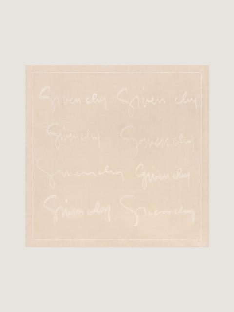 SQUARE IN SILK JACQUARD WITH GIVENCHY SIGNATURE