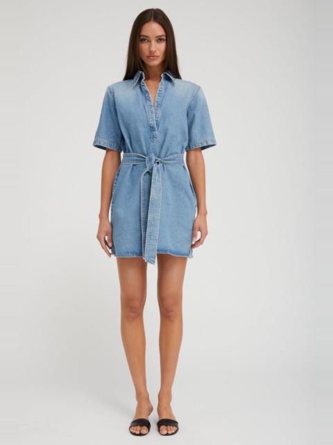 PARADIS DENIM MINI HENLEY DRESS