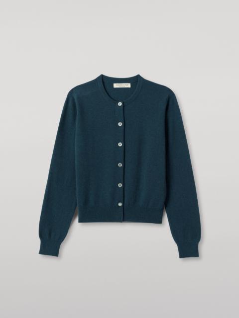 Iris Bottle Green Classic Cashmere Cardigan