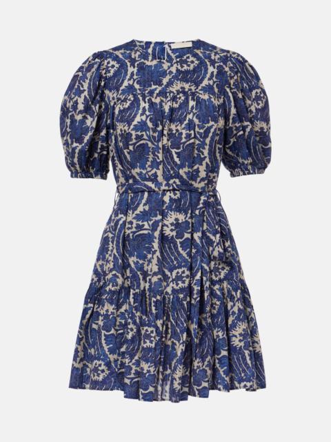 Rosalie printed cotton-blend minidress