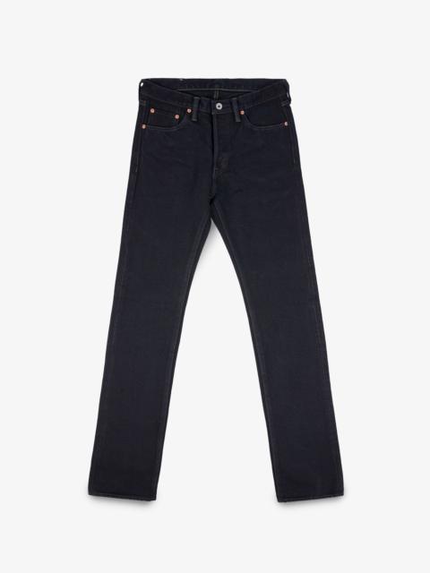 IH-555S-21OD-T 21OZ SELVEDGE DENIM SLIM CUT JEANS - INDIGO OVERDYED BLACK (WITH TONAL POCKET ARCS)