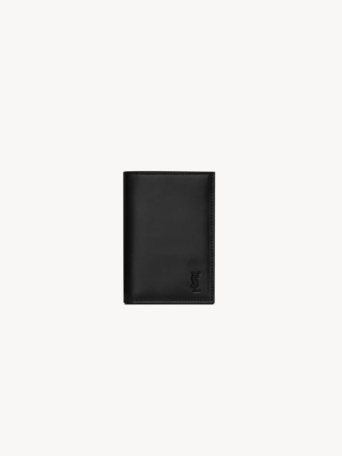TINY CASSANDRE CREDIT CARD WALLET IN MATTE LEATHER