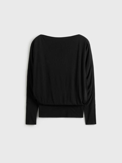 Boatneck jersey top black