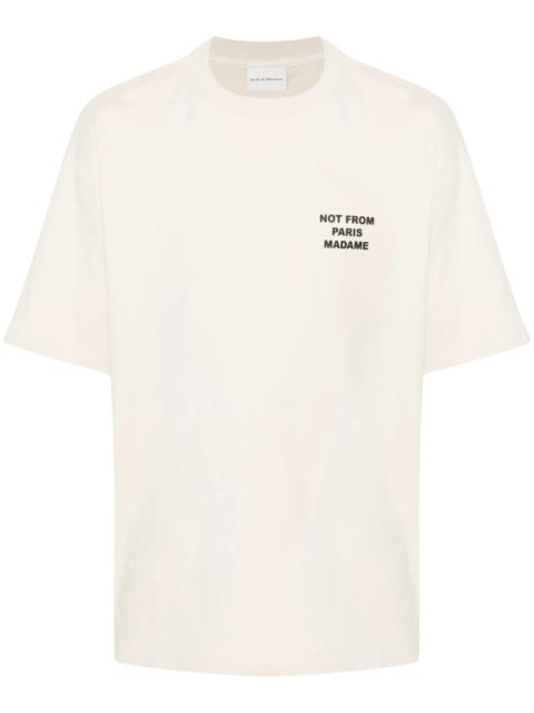 Drole De Monsieur Slogan-print Cotton T-shirt