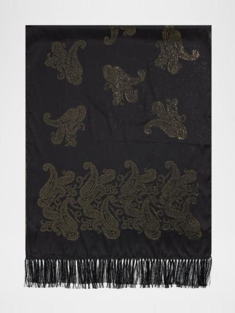 Silk-Blend Jacquard Scarf