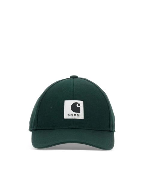 x Sacai logo patch hat