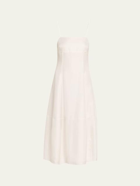 Sleeveless Silk-Twill Dress