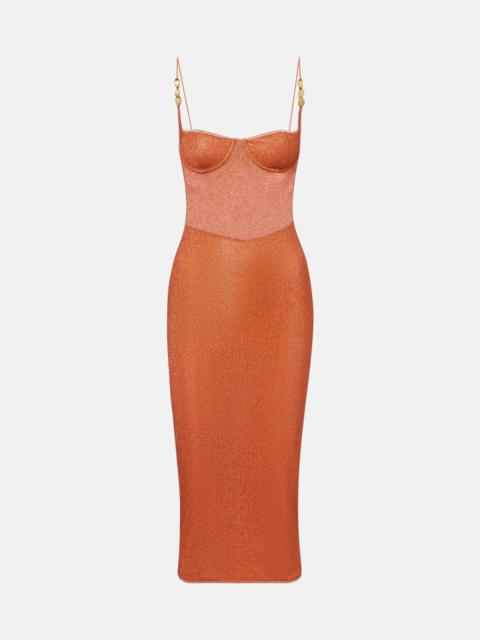Lumière open-back midi dress