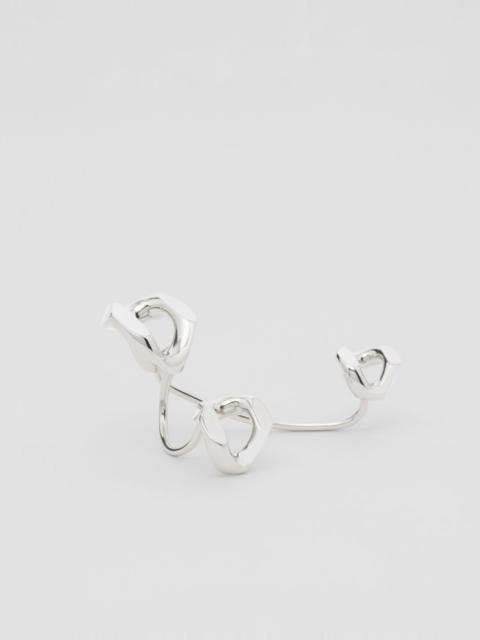 Palladium-plated Chain-link Ring Trio