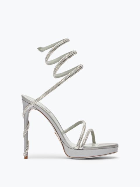 MARGOT SILVER PLATFORM SANDAL 120