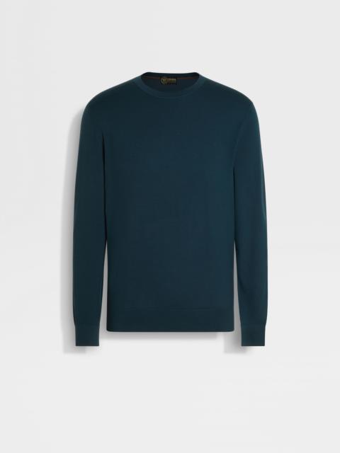 DARK GREEN VELLUS AUREUM CREWNECK