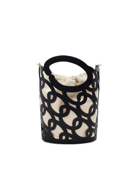 cut-out handle tote bag