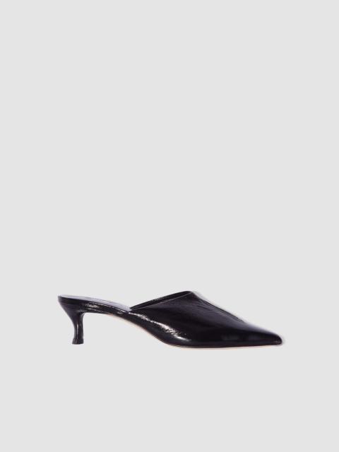 Luciana Black Glossed Nappa Leather Mule