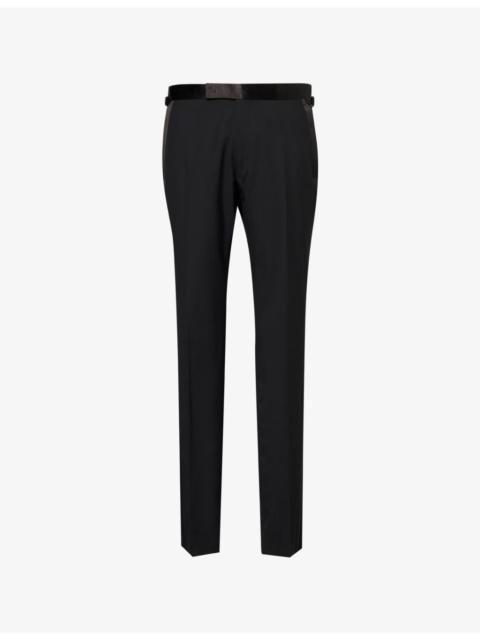 Tailored-Fit Wool Evening Trousers