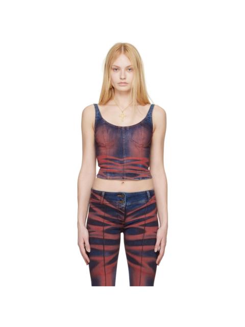 Red & Navy Harley Denim Tank Top