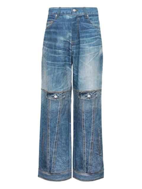 patchwork panelled jeans