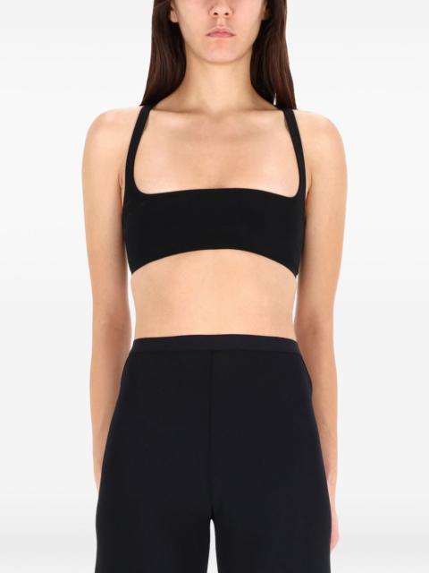 square-neck cropped top