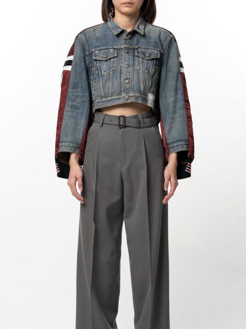 Front Back Combined Denim Jacket