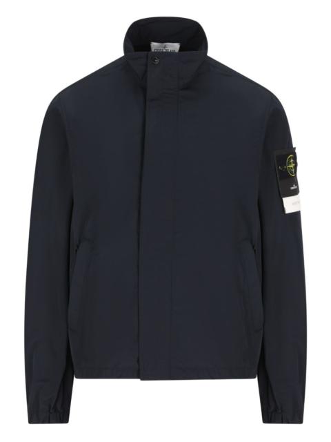 high-neck logo jacket