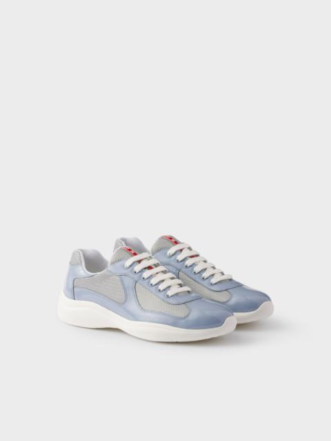 Patent leather and technical fabric Prada America's Cup sneakers