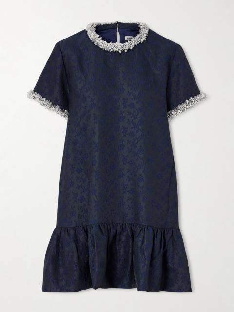 Alison Embellished Jacquard Mini Dress