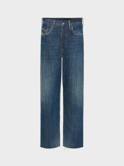 Straight-leg denim jeans