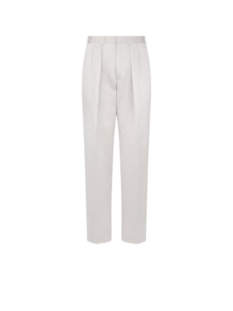 TEXTURED PEACHED SATIN DOUBLE PLEAT PANT