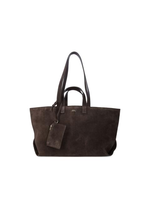 Drummer suede small pouch tote bag