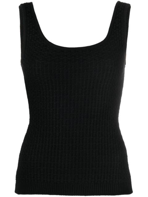 round-neck virgin wool top