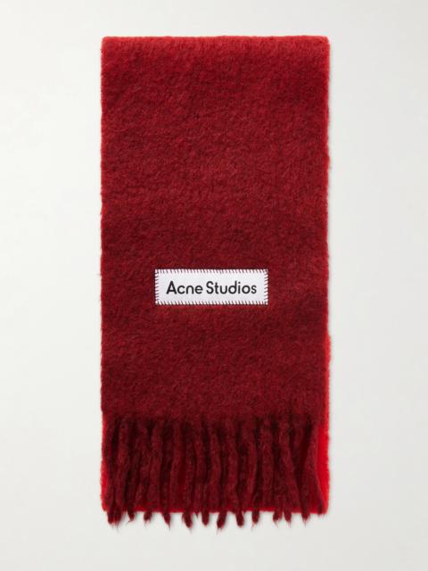 Fringed Appliquéd Felt Scarf