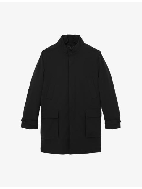 Player Hybrid Removable Funnel-Neck Woven Overcoat