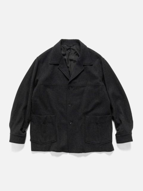 Cashmere Shirt Jacket Top Charcoal