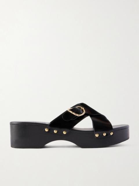 Marilisa Sabot Studded Leather Clogs