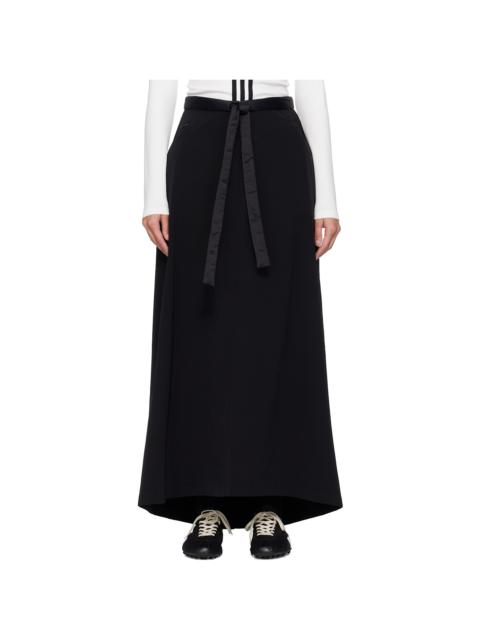 Black Padded Midi Skirt