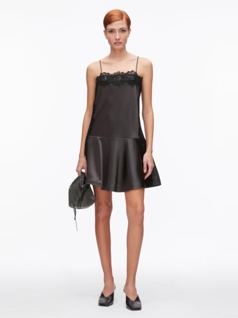 Cami Mini Dress with Lace Trim