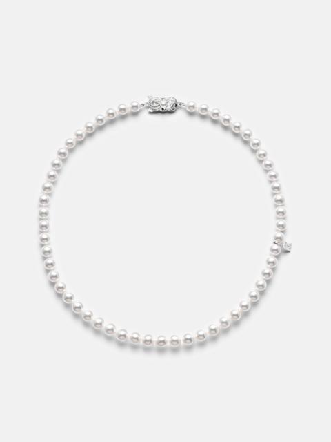 18kt white gold necklace with pearls