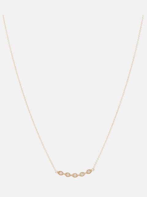 14kt gold necklace with diamonds