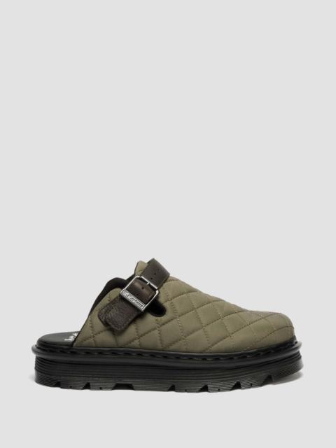 Zebzag Quilted Canvas Slingback Platform Mules