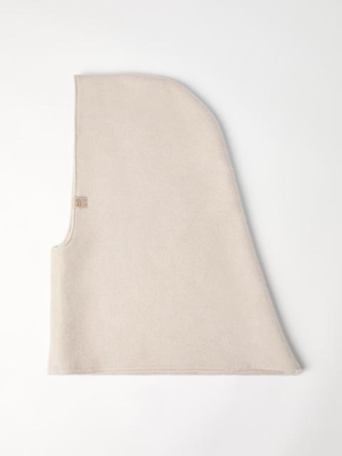 Wool and cashmere flannel balaclava
