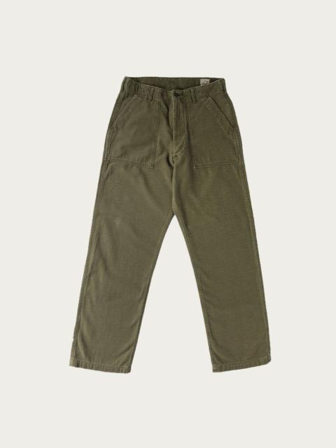 Real Used Wash Vintage Fit Fatigue Pants - Dark Olive Stone