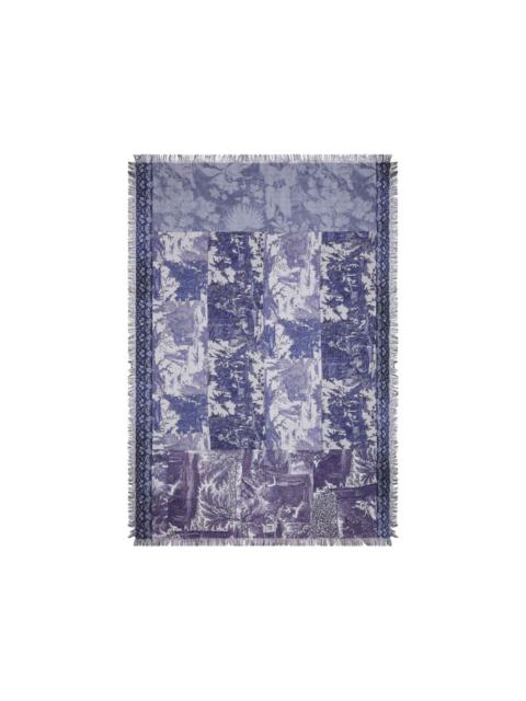 Aloeuw printed fringe silk scarf