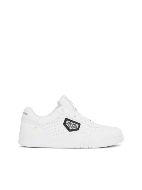perforated-detail low-top sneakers