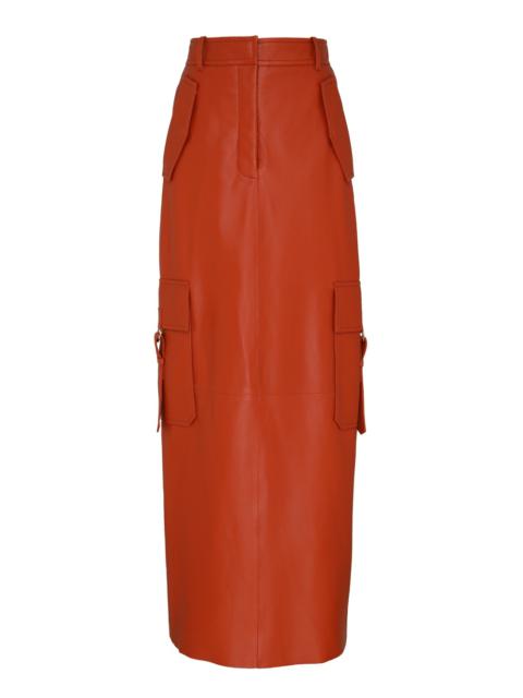 ILLUSTRATION LEATHER SKIRT